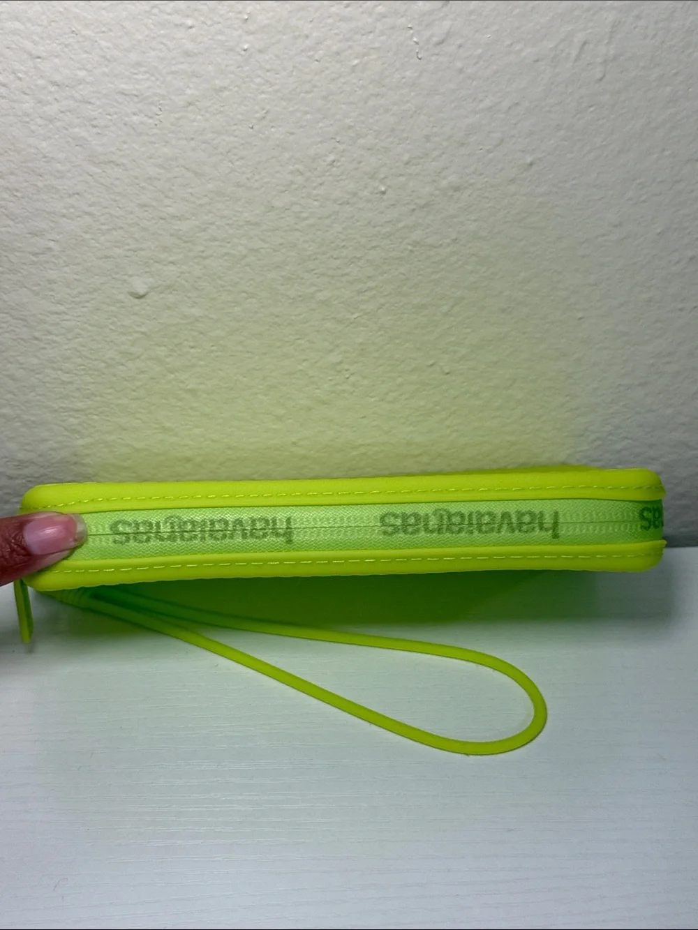 Havaianas Neon Lime Green Mini Bag Wristlet Clutch